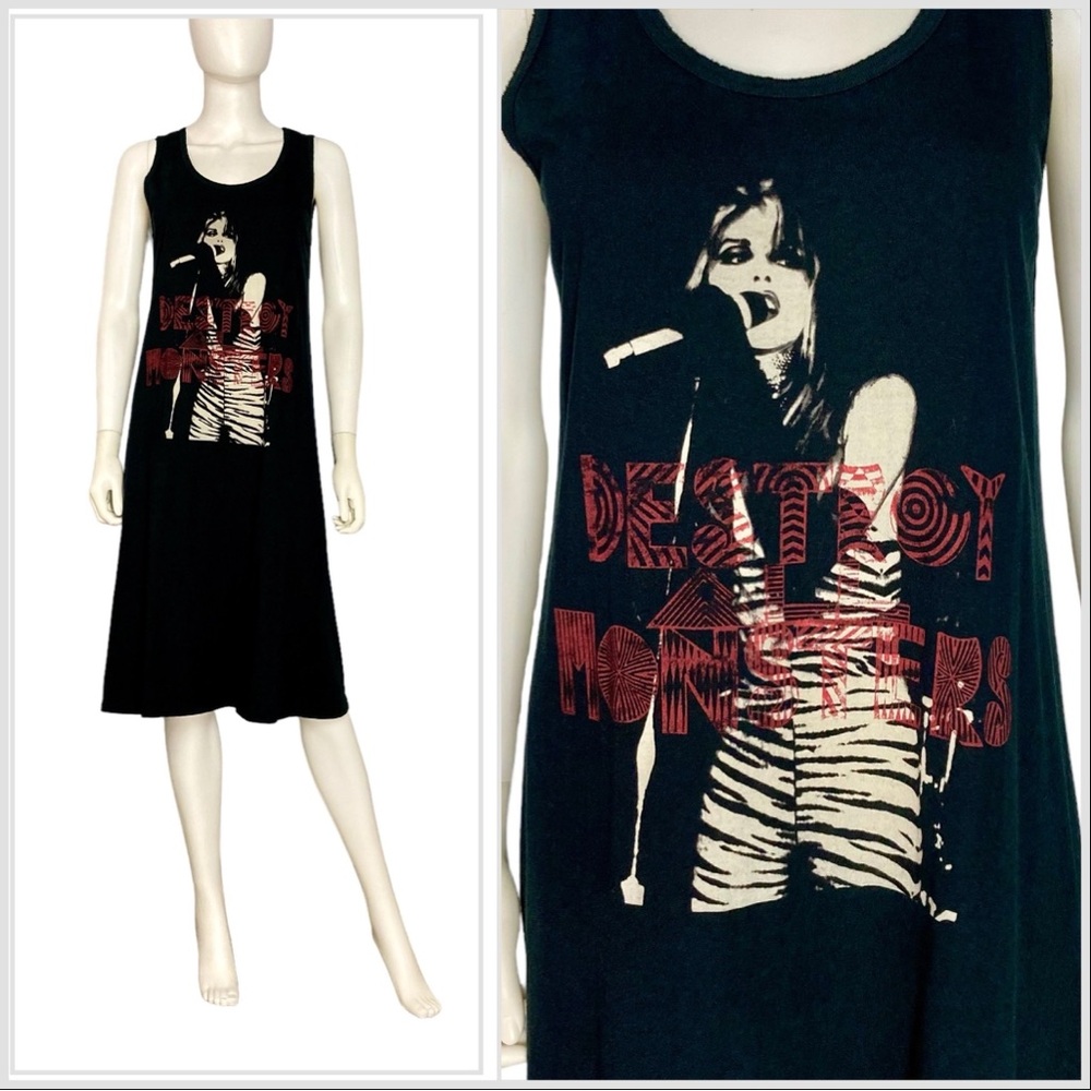Hysteric glamour x destroy all monsters rock ‘n’ roll punk T-shirt dress is